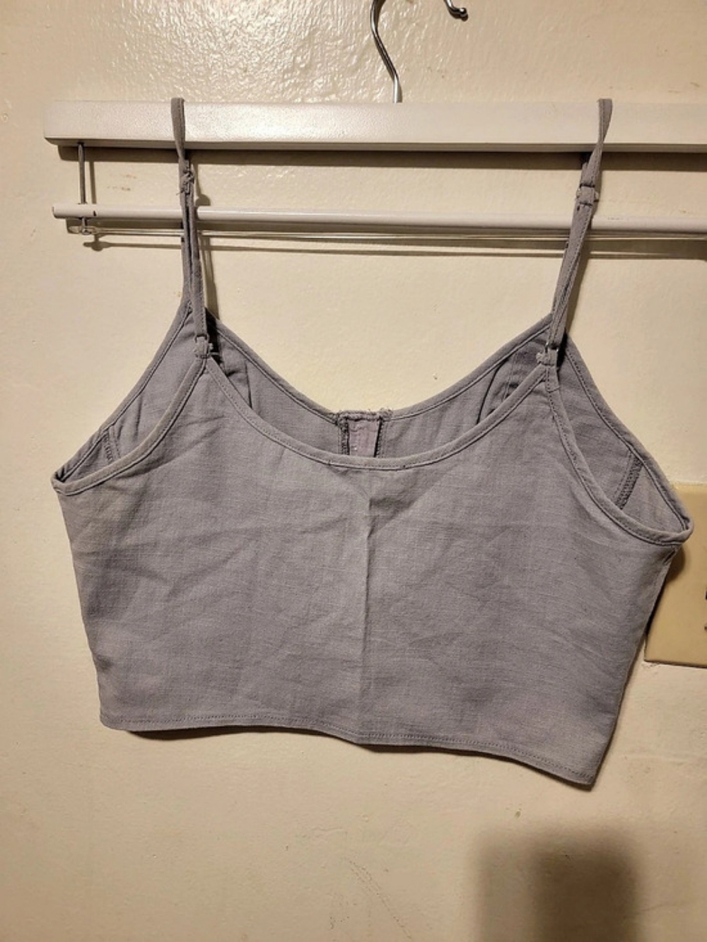 FULL TILT BCT018485 Gray Crop Cami Top Size Medium NWT